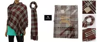 burberry foulard et echarpes impression brun